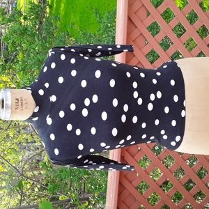 NEW size S/M 4-8 stretchy polka dot top